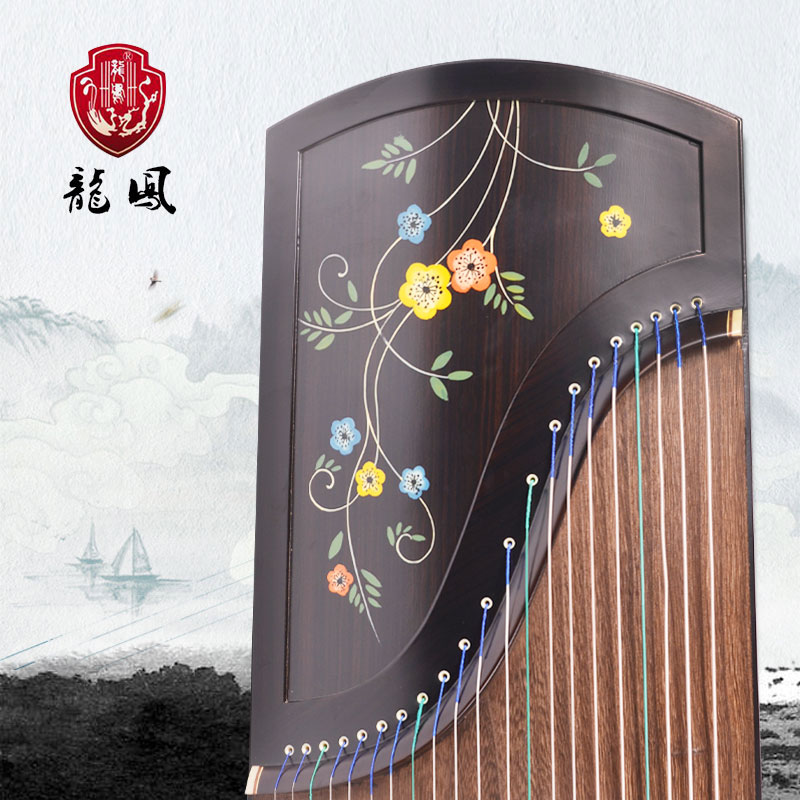 Dragon zither Ebony Coloured drawing flowers and plants Guzheng learning major level examination Playing Guzheng Send a full set of accessoriesin the Musical Instruments/Guitar/Piano/Fitting , Folk instruments , Ethnic plucked instruments , Zheng category - from Buy2taobao.com to provide professional Taobao agent buy service