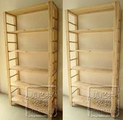 简易实木置物架储物架书架格子层架木质多层茶叶店架柜收纳M065