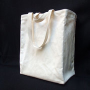 手提袋帆布袋定制购物袋大容量便携有底有侧收纳袋环保帆布包
