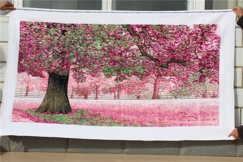 纯手工KS十字绣正品专卖 绣好的春暖花开成品 612525 客厅大画在类目 居家布艺, 十字绣及工具配件, 十字绣成品中 - 来自Buy2taobao.com提供专业的淘宝代购服务
