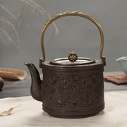 值的日本南部老铁壶 氧化无涂层养生铸铁茶壶生铁壶吉祥如意