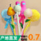 上下架计划:韩国创意文具批发 可爱 扁棒棒糖圆珠笔 毛绒卡通 蝴蝶结笔 特