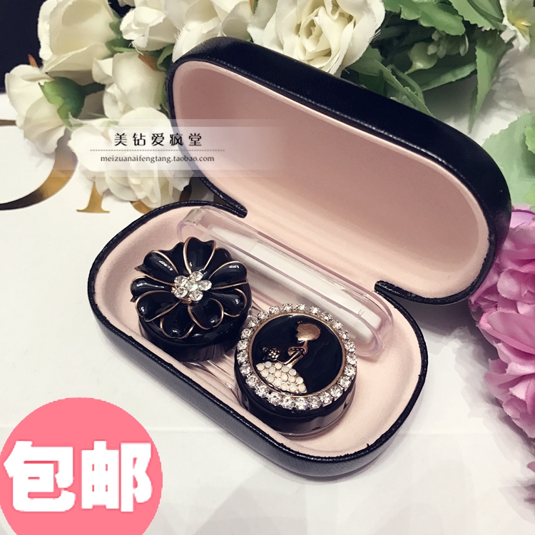 近視隱形眼鏡盒個性皮革美瞳盒子雙聯盒眼鏡伴侶盒護理套裝鑽在類目 ZIPPO/瑞士軍刀/眼鏡, 眼鏡配件、護理劑, 隱形眼鏡伴侶盒中 - 來自Buy2taobao.com提供專業的淘寶代購服務