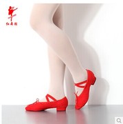 红舞鞋教师鞋猫爪，鞋芭蕾舞鞋软底舞蹈鞋练功鞋，体操教师鞋1019