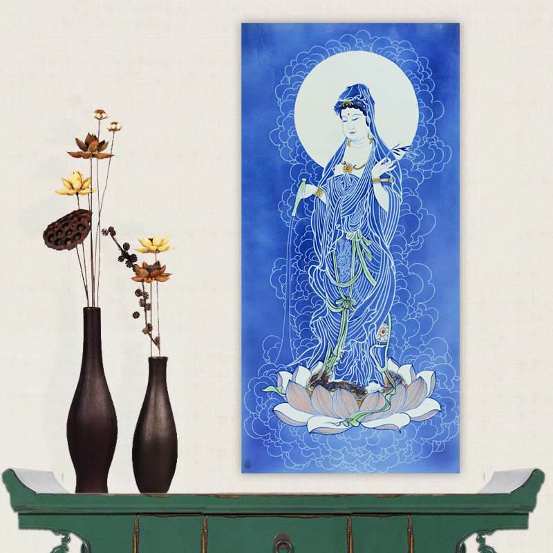 景德镇陶瓷器 名家名作青花瓷观音瓷板装饰画 现代家居装饰摆件|msdalam kategori Aksesori rumah, mural - dari Buy2taobao.com untuk memberikan perkhidmatan ejen Taobao profesional membeli