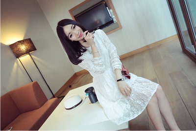 标题优化:韩版时尚最新款 超美仙女 蕾丝连衣裙8006