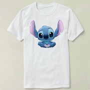 Stitch Heart 半袖 个性 上衣 文化衫 DIY Tee T-Shirt T恤 半袖