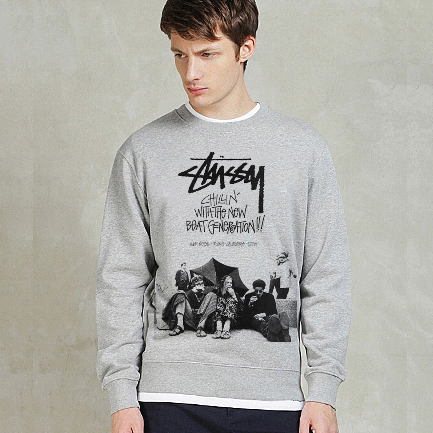 正品打折无争潮品欧美斯图西stussy卫衣男加厚