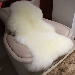 高档整张羊皮欧式纯羊毛，地毯羊毛沙发垫椅子垫卧室客厅飘窗垫毯可