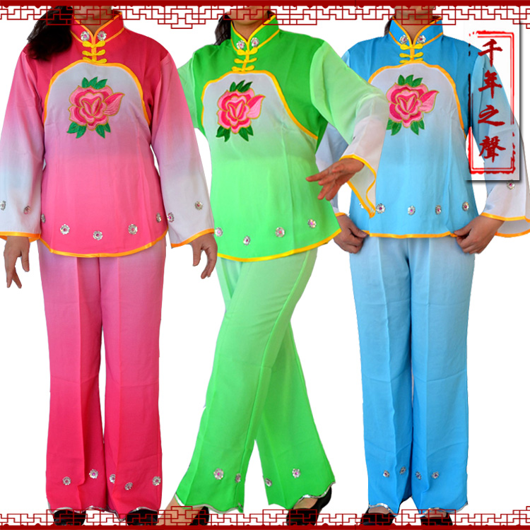 中老年秧歌服玫红过渡色绣花秧歌服 腰鼓服女子舞龙服 扇子舞服装在类目 女装/女士精品, 唐装/民族服装/舞台服装, 民族服装/舞台装中 - 来自Buy2taobao.com提供专业的淘宝代购服务