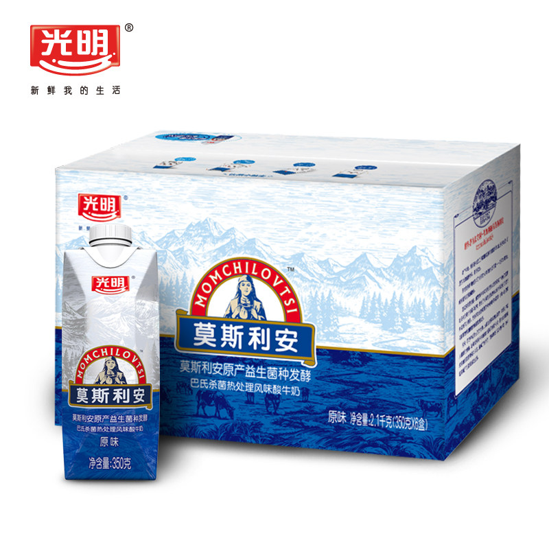 【天猫超市】光明莫斯利安常温酸奶梦幻旋盖装350g*6盒/提 大容量
