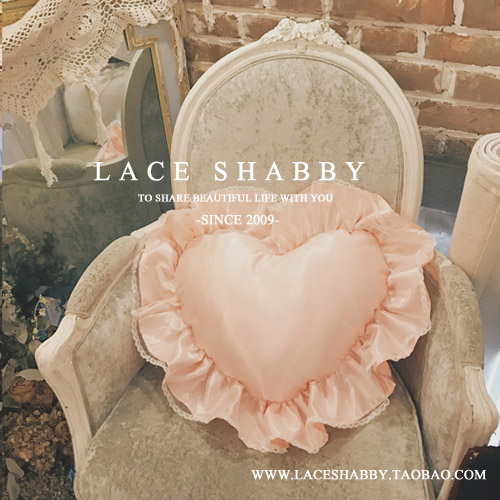 LACESHABBY Imported customized Dream heart-shaped Lace Lotus leaf Cushion Waist Pillowsin the Home Fabric , Pillow/Pillow category - from Buy2taobao.com to provide professional Taobao agent buy service