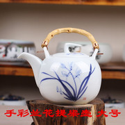 陶瓷提梁壶茶具整套功夫红茶，茶壶花茶手彩茶具兰花梅花梅兰竹菊