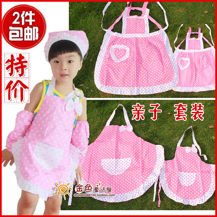 新款 時尚韓版圍裙 親子兒童圍裙 成人圍裙 可愛 圍裙袖套頭巾在類目 家庭/個人清潔工具, 家務/地板清潔用具, 圍裙套裝中 - 來自Buy2taobao.com提供專業的淘寶代購服務