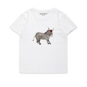 GESIMAO 独立设计 原创t恤 水彩动物系列小毛驴 搞怪卡通纯棉短袖