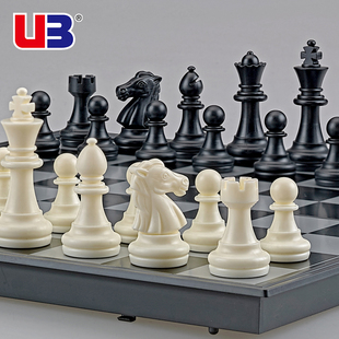 ub友邦国际象棋磁性棋子，折叠便携棋盘儿童小学生，培训比赛专用套装