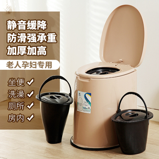 可移动马桶孕妇舒适坐便器便携式痰盂家用成人，老人尿桶尿盆加厚