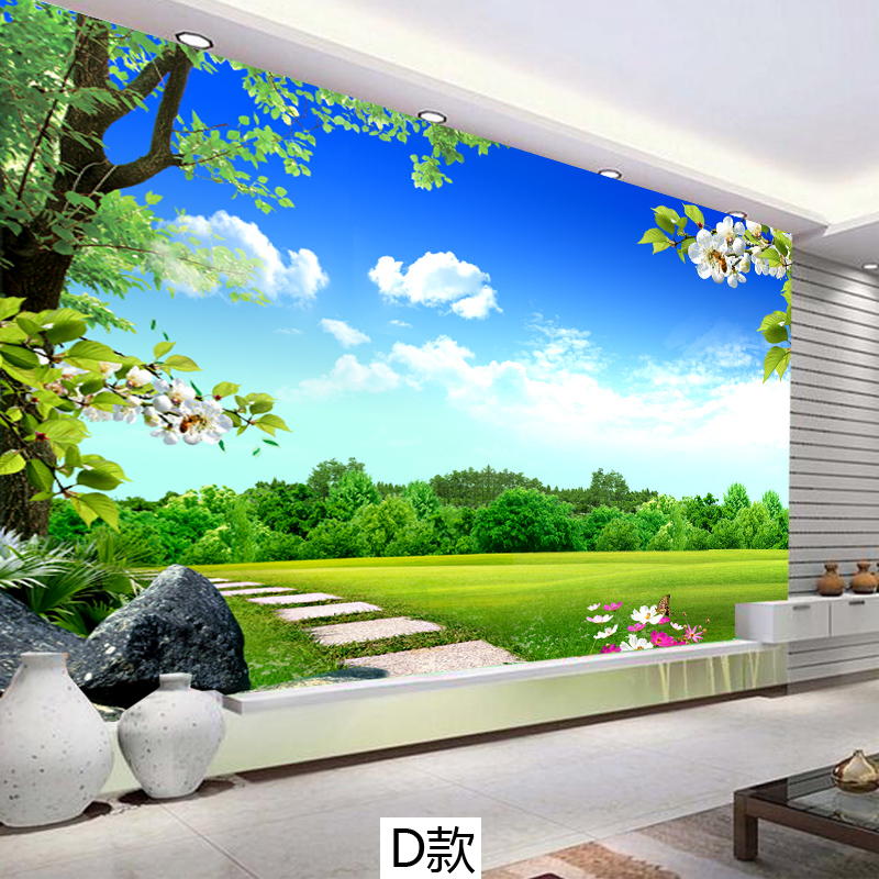 艺舍壁画简约自然风景壁纸蓝天白云草地沙发墙壁画电视墙画壁布在类目 家装主材, 墙纸, 定制壁画中 - 来自Buy2taobao.com提供专业的淘宝代购服务