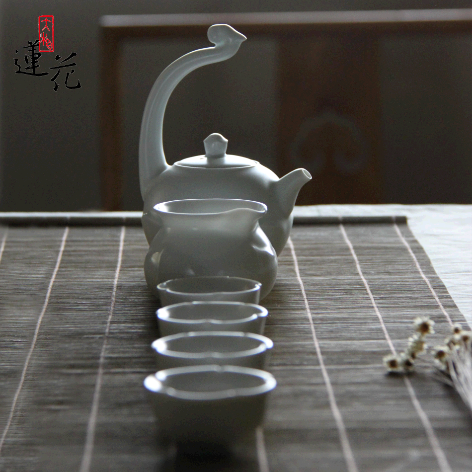 Lotus Chinese style Buddhist mood ceramics tea set Gift box packaging Kungfu Online Tea Set High-end giftin the Tableware , Tea set , Tea package category - from Buy2taobao.com to provide professional Taobao agent buy service