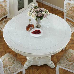 圆桌桌布防水防烫防油免洗PVC软玻璃圆形台布透明家用餐桌胶垫
