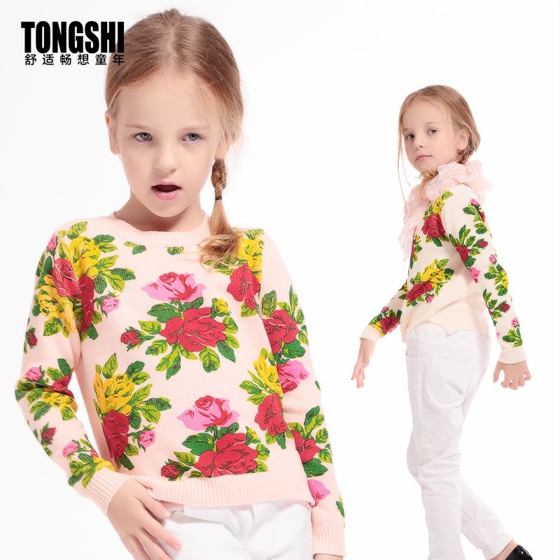 Tong Lion Children's clothing girl sweater spring clothes children Socket T-shirts Sweater CUHKin the Children/Baby/Family fitted , Sweaters/Knitwear category - from Buy2taobao.com to provide professional Taobao agent buy service