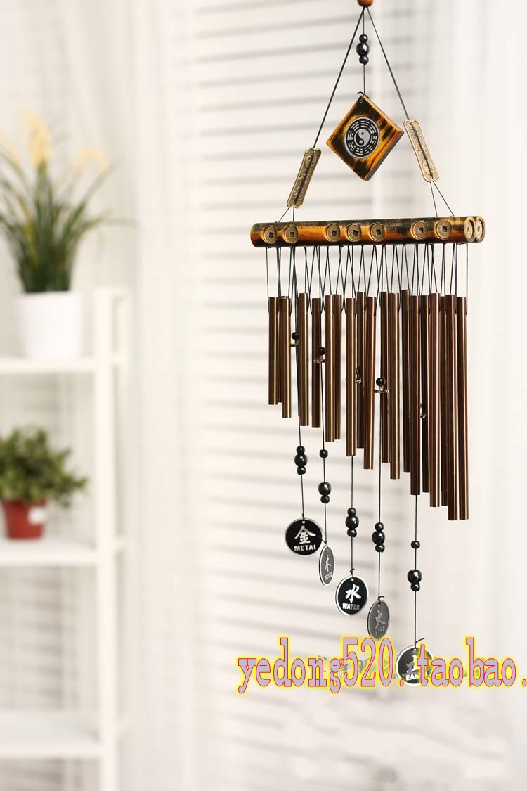 Chinese copper wind chimes 20 Metal pipe Wind chime Fire and water Fengshui Door hangings Town house from evil spiritsin the Home accessories , Wind chimes and accessories category - from Buy2taobao.com to provide professional Taobao agent buy service