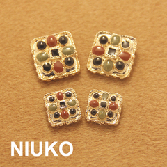 NIUKO 超高档定制纽扣 精致大衣钮扣服装设计DIY衬衫女扣金色金属
