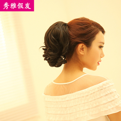 公主短卷马尾 蓬松可爱假发马尾 绑式马尾假马