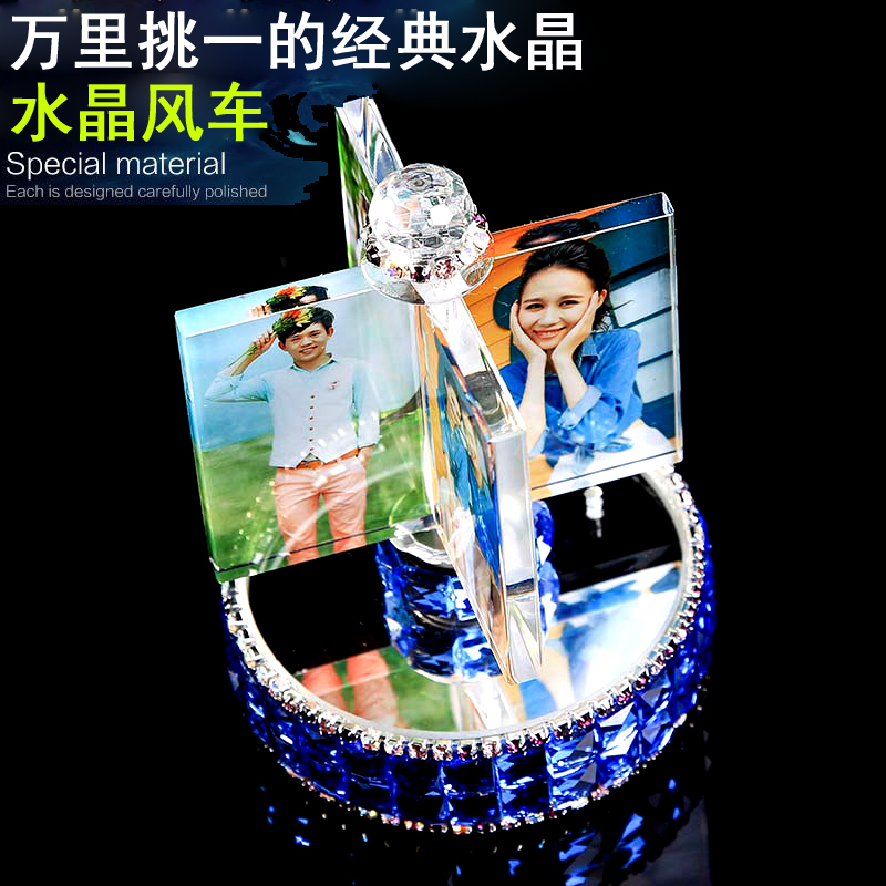 Photo customized Customized originality Decoration Diamond crystal rotate windmill Tanabata Christmas Girlfriend birthday giftin the Festive supplies/Gift , Other Festival Gifts category - from Buy2taobao.com to provide professional Taobao agent buy service