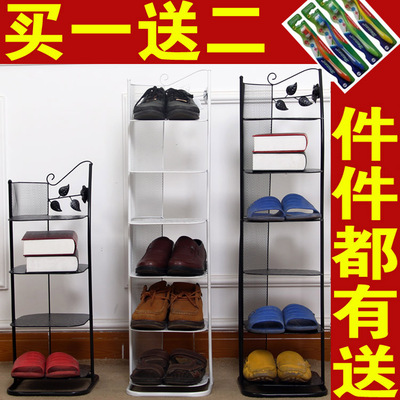 欧式创意简约金属多层鞋架门后简易组合浴室置物架小型宿舍鞋架