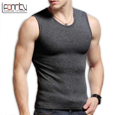 保暖背心男加绒加厚紧身修身运动无袖打底纯棉背心男士马甲秋冬季