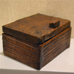 诗玛哈泰国(哈泰国)手工艺品，木雕收纳盒饰品盒桌面，摆件实木名片盒方形创意
