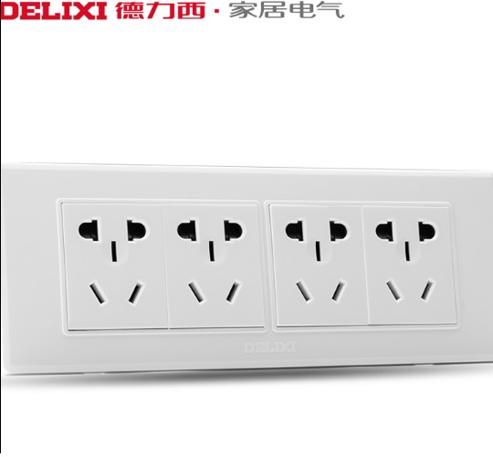 德力西118型墙壁开关插座面板 4/四位五孔电源插座 20/二十孔插座在类目 电子/电工, 插座, 电源插座中 - 来自Buy2taobao.com提供专业的淘宝代购服务
