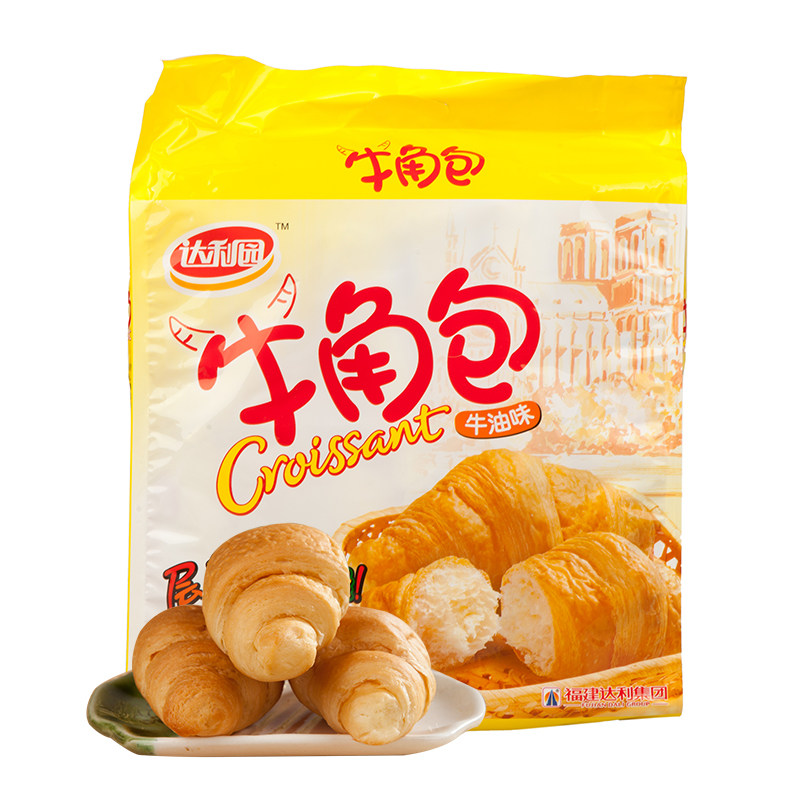 【天猫超市】达利园 牛角包 牛油味240g/袋（12枚）经典西式面包