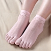 夏款丝袜五指袜吸汗短袜女士，超薄镂空舒适防臭短款透明五趾袜丝袜