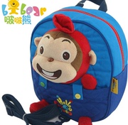 韩版立体猴儿童书包幼儿园，小班防走失男女宝宝，双肩背包可爱双肩包
