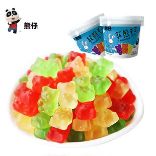 9元秒杀熊仔菲熊不可小熊q糖果休闲零食品q软糖创意橡皮糖180g