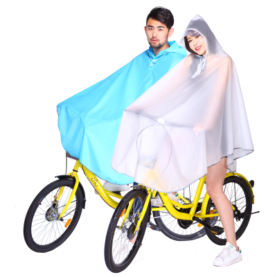 自行车雨衣男女士骑行单人学生成人山地车 共享单车透明雨披时尚