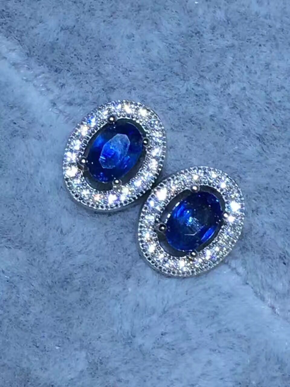 natural Sri Lanka Sapphire Ear Studs 925 Silver Coated Pure natural Custom modelsin the Accessories/Fashion Jewelry, Earring , Earrings category - from Buy2taobao.com to provide professional Taobao agent buy service