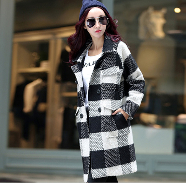 2015 Autumn and winter new pattern Korean Edition Women's wear Large Woolen coat Self cultivation fashion Mid length version Cashmere overcoatin the Women's clothing/Boutique , Woolen jacket category - from Buy2taobao.com to provide professional Taobao agent buy service