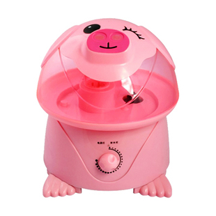 居家用品 可爱卡通小猪超声波房间加湿器 负离子净化空气保湿加湿