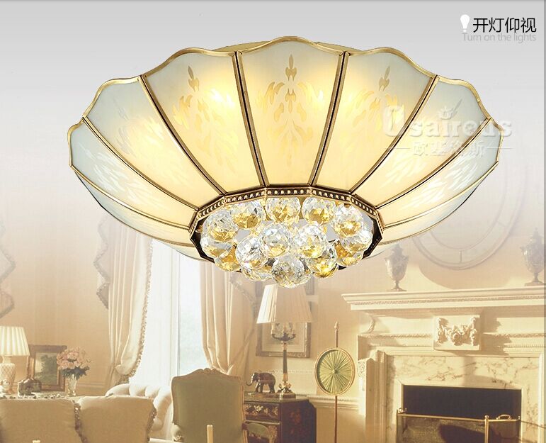 All copper ceiling lights All copper crystal Ceiling lamp bedroom a living room Crystal lamp With LED Ceiling lightin the Decoration main material , Lamps , Ceiling category - from Buy2taobao.com to provide professional Taobao agent buy service