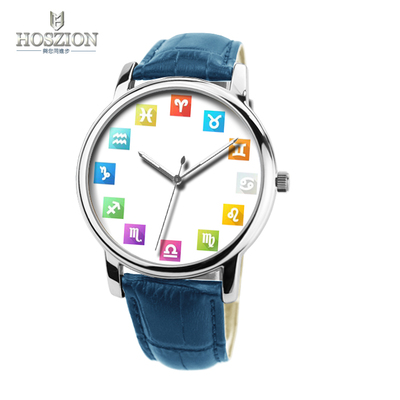 标题优化:HOSZION星座纯手工定制个性手表 礼品表DIY创意概念手表包邮