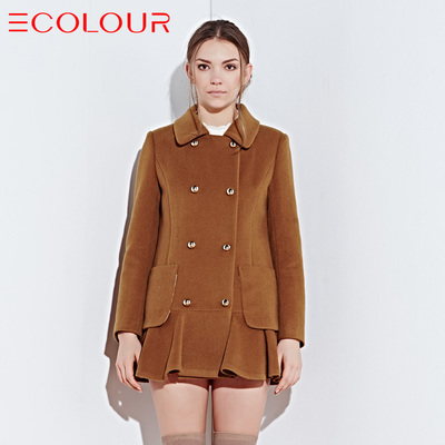 [天猫独享]<em>三彩2014</em>新款冬装经典英伦风双排扣