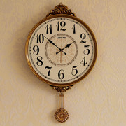 美式挂钟客厅创意简约静音，钟表个性时尚，大气墙上挂表欧式家用时钟