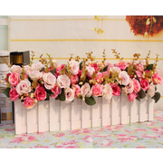 实木栅栏套装仿真假花，3050cm雪花枚，客厅摆放餐桌花艺装饰花绢花