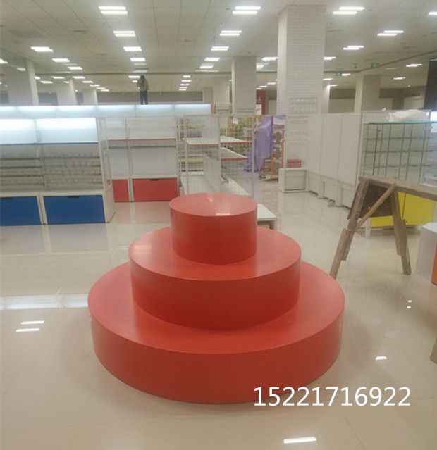 Straight down circular Nakajima cabinet Shoes and bags Display cabinet Merchandise display Cosmetics Showcase solid wood Paint Showcasein the Business/Office Furniture , Clothing store furniture , Clothing display category - from Buy2taobao.com to provide professional Taobao agent buy service