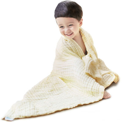三利 纯棉纱布 A类标准 婴儿浴巾 柔软舒适毛巾