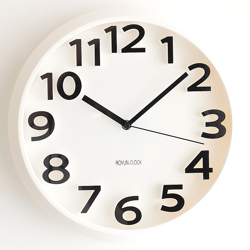 Lazy Essential Fashion Candy Colored Digital Wall Clock Round Lazy Essential Fashion Candy Colored Digital Wall Clock Round Watch 35757 Living Room Bedroom Mute