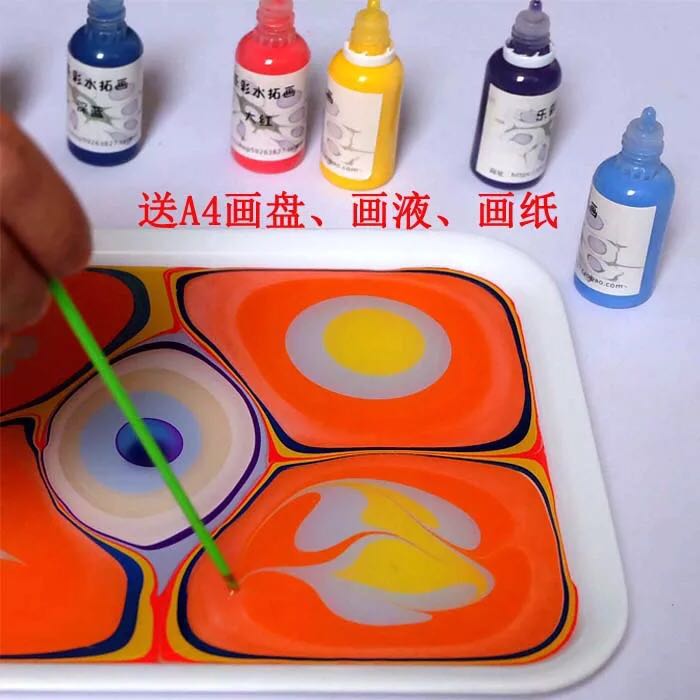 乐彩湿拓画 浮水画 水影画 水拓画颜料 水上画画 创意DIY 6色套装|ruв категории игрушка/коляска/головоломка/блоки/модель, живопись категории товаров, пигмент - от Buy2taobao.com для оказания профессиональной услуги покупки агента Taobao
